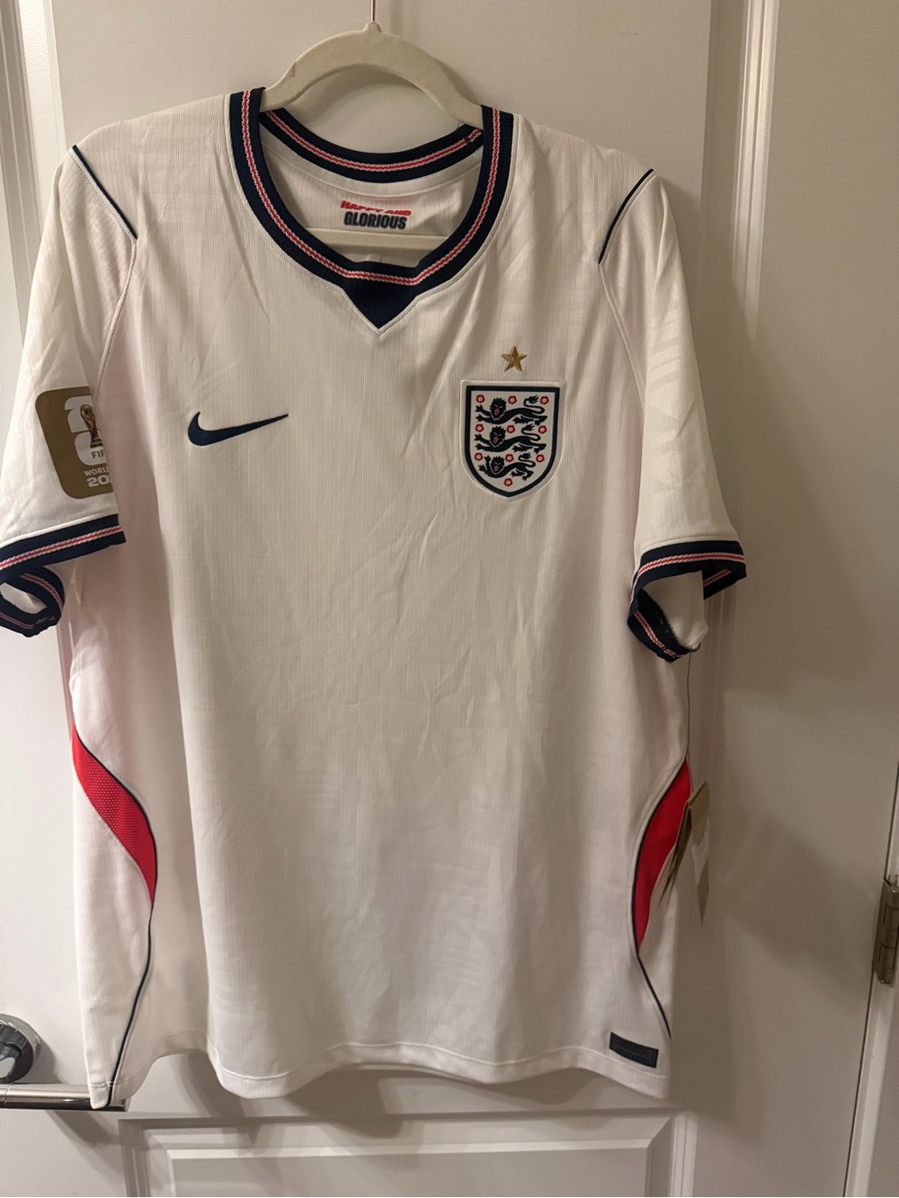 England Home Soccer Jersey - Picture 1 of 4